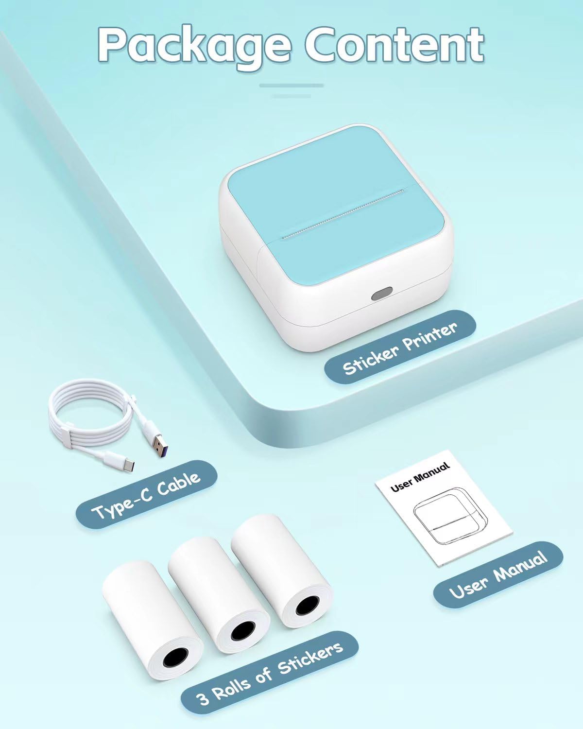 Printpods Mini Printer with Stickers